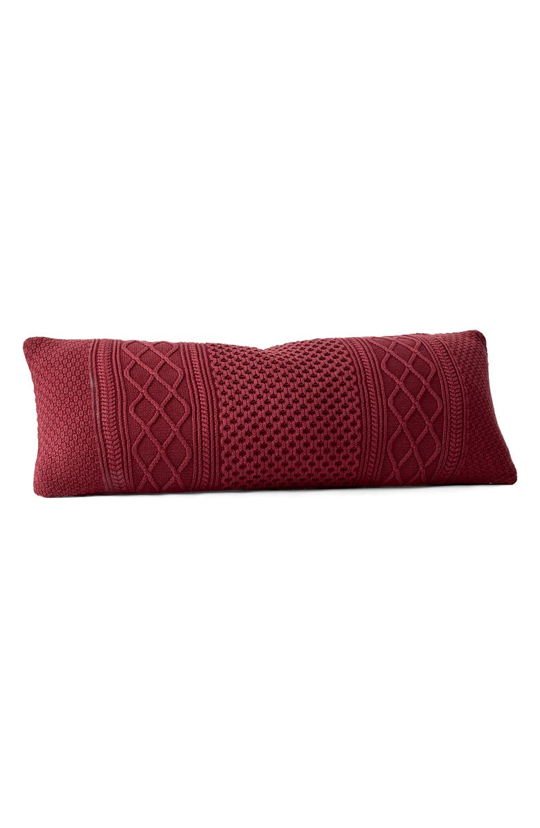 Boll & Branch Aran Cable Organic Cotton Decorative Pillow, Main, color, Holly