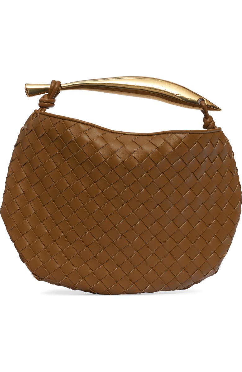 Bottega Veneta Sardine Intrecciato Leather Top Handle Bag, Alternate, color, 7746 Acorn-Muse Brass