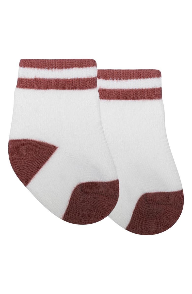 PL Baby by Petit Lem Poinsetta Bodysuit, Pants, Socks & Headband Set, Alternate, color, Poinsetta