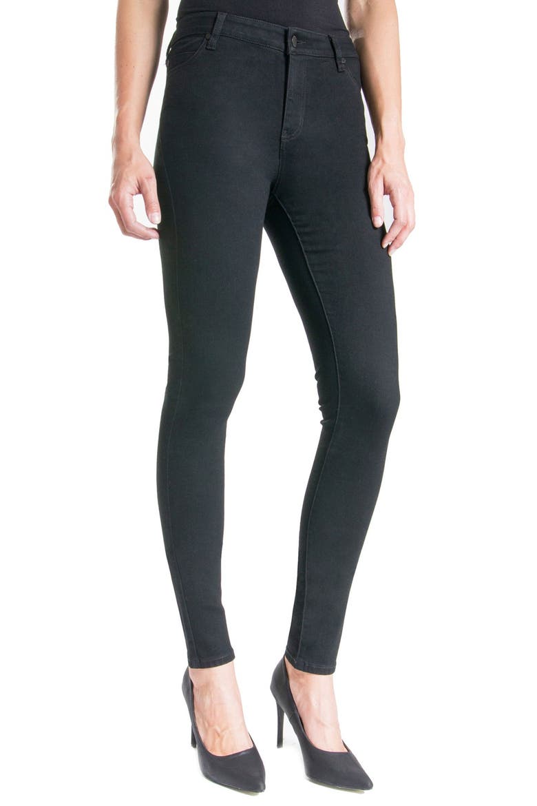 Liverpool Jeans Company Abby Mid Rise Soft Stretch Skinny Jeans, Alternate, color, BLACK RINSE