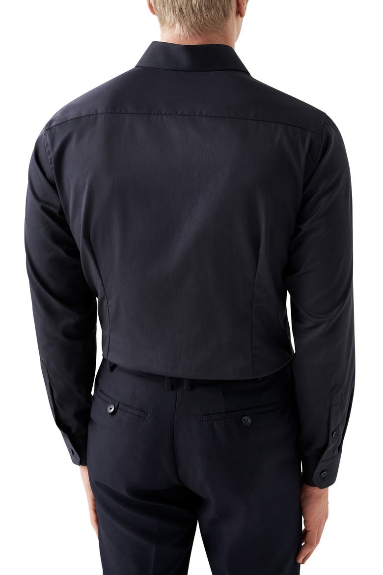 Slim Fit Solid Navy Dress Shirt, Alternate, color, NAVY