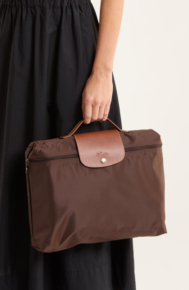 Longchamp Top Handle Bag, Alternate, color, Ebony