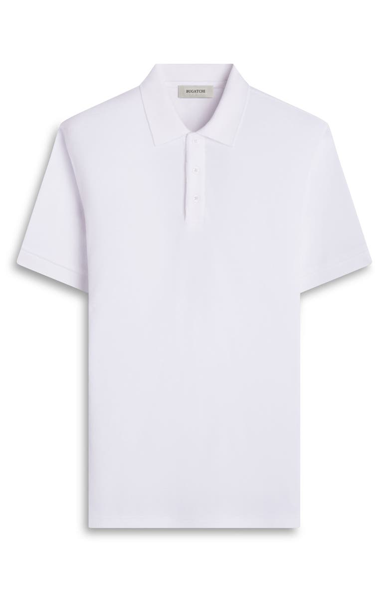 Bugatchi Cotton Blend French Terry Polo, Alternate, color, White