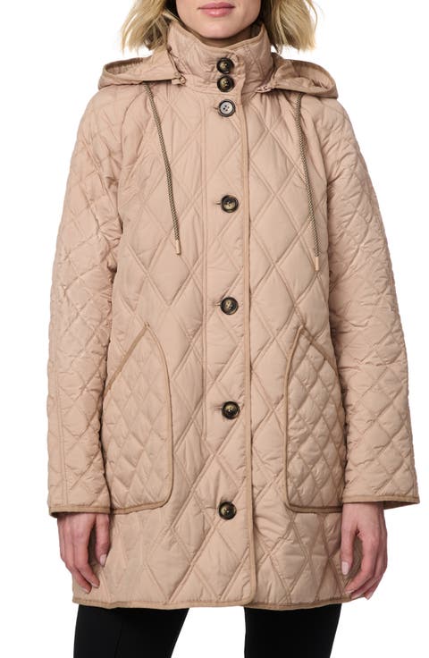 Diamond Quilted Hooded Liner Jacket