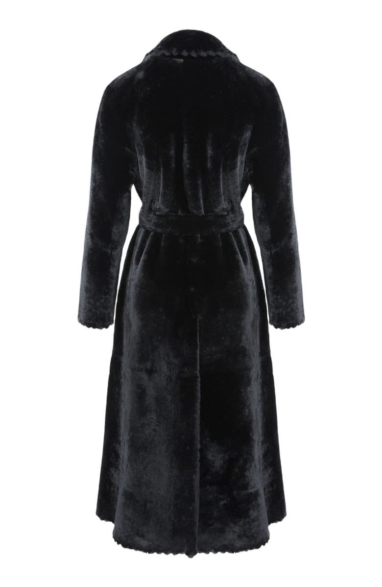 GORSKI Reversible Genuine Shearling Long Coat, Alternate, color, Black/Black