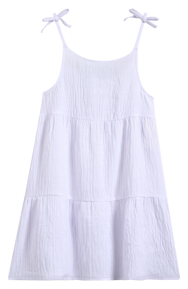 Treasure & Bond Kids' Tiered Cover-Up Dress, Main, color, White