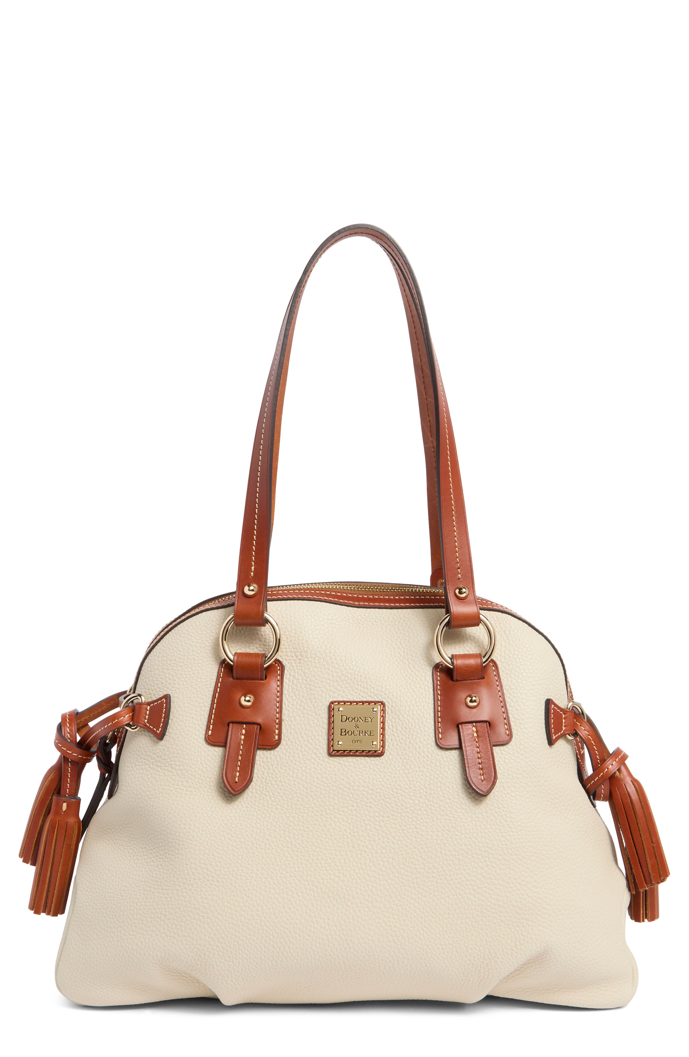 Dooney & Bourke Domed Leather Satchel, Main, color, 