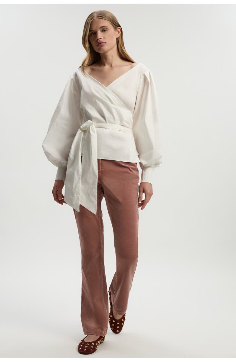 Karen Millen Stretch Cord Kickflare Jean, Alternate, color, Pink