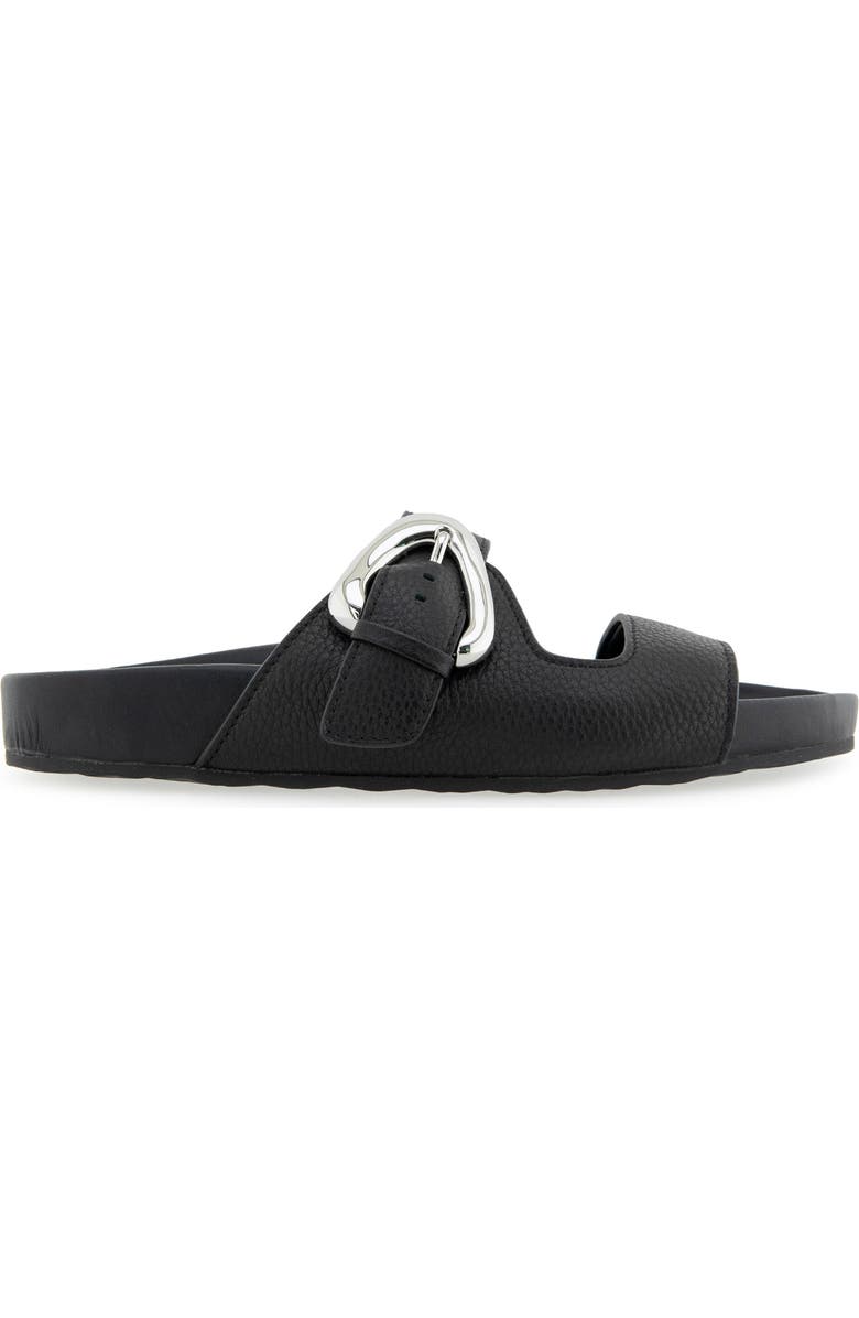 Aerosoles Lemon Flatform Slide Sandal, Alternate, color, Black Pebbled Leather