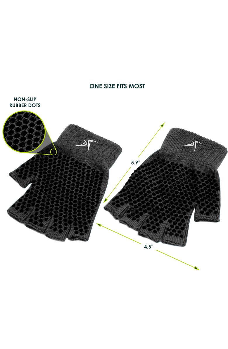 ProsourceFit Grippy Yoga Gloves, Alternate, color, 