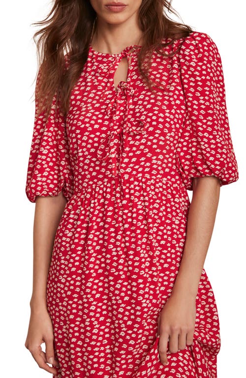 MINT VELVET MINT VELVET LIPS PRINT MIDI DRESS
