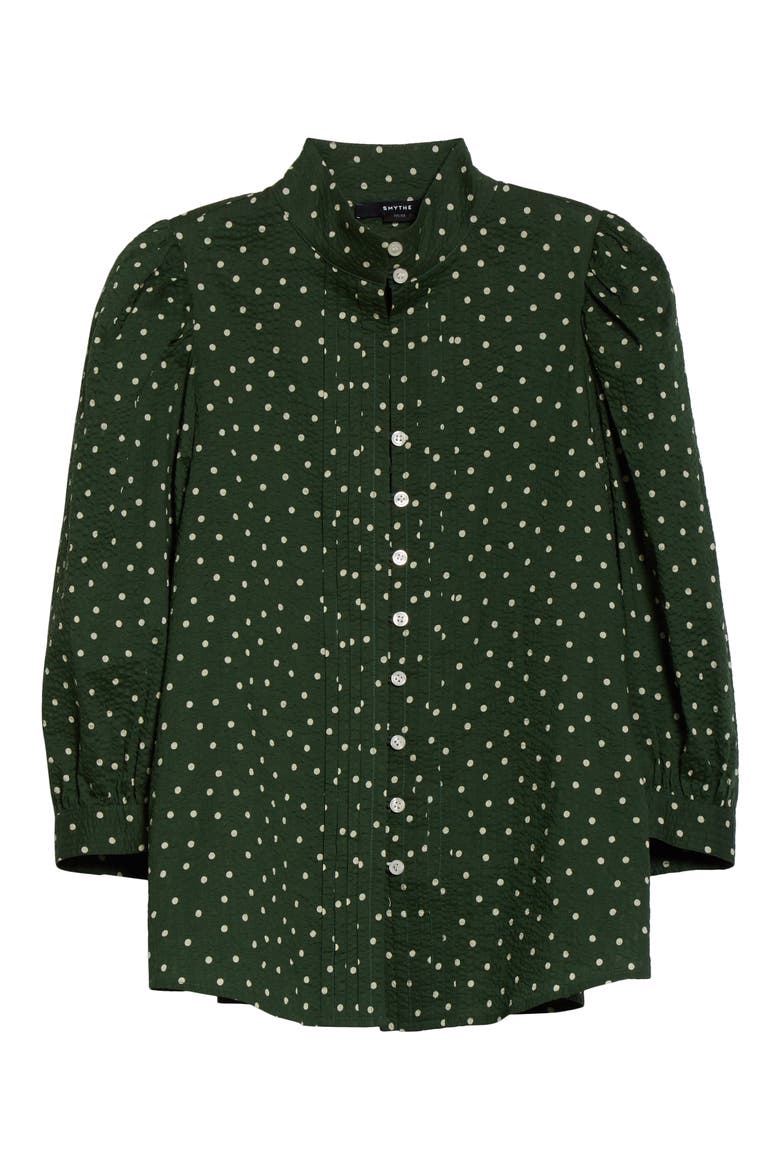 Frontier Dot Puff Sleeve Cotton Blouse, Alternate, color, FERN DOT