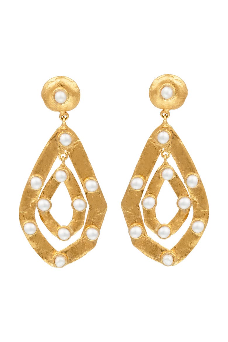 Ava Earrings, Main, color, WHITE