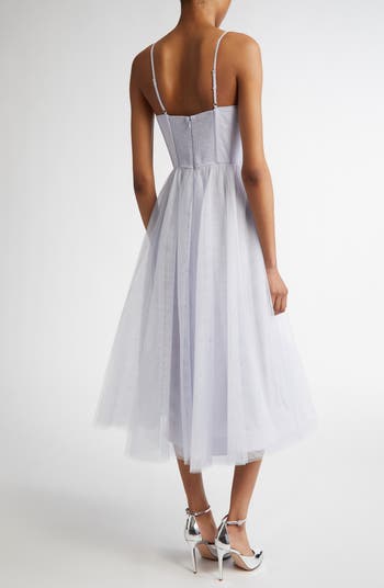 ワンピース ZIMMERMANN TULLE CORSET MIDI DRESS Zimmermann Tulle Corset Midi Dress in Light Blue | REVOLVE