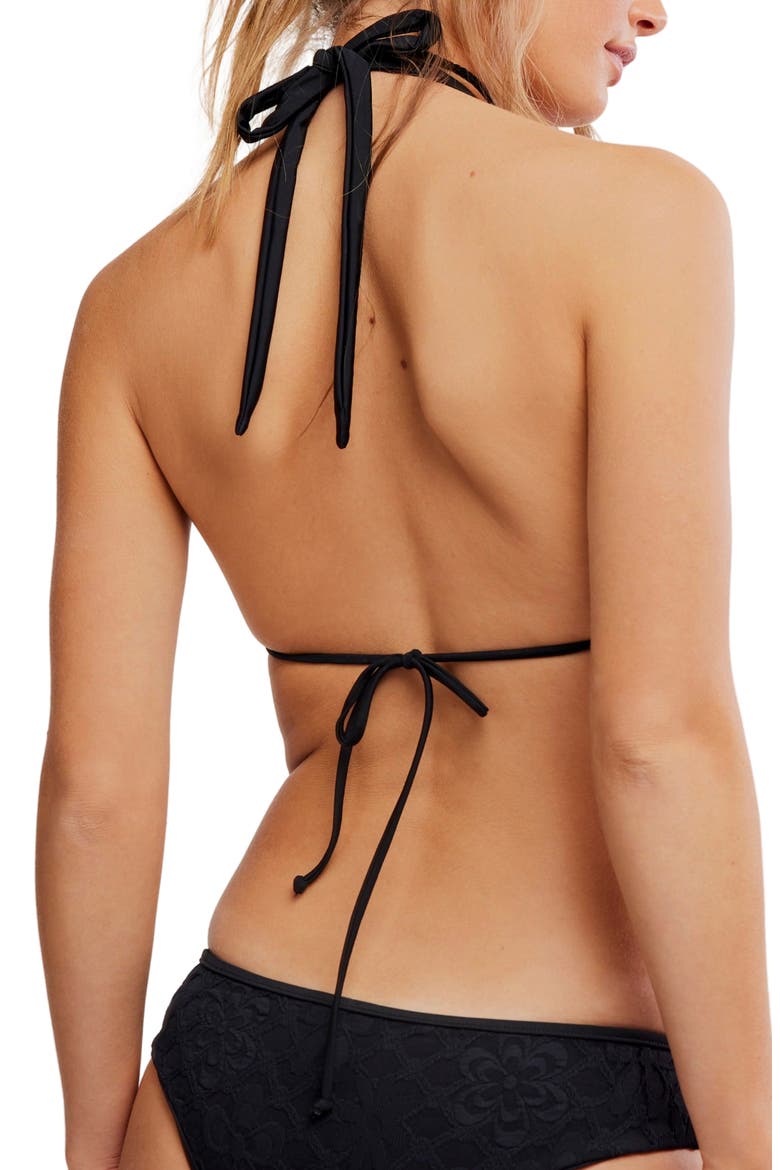 Brandi Knit Bikini Top, Alternate, color, BLACK