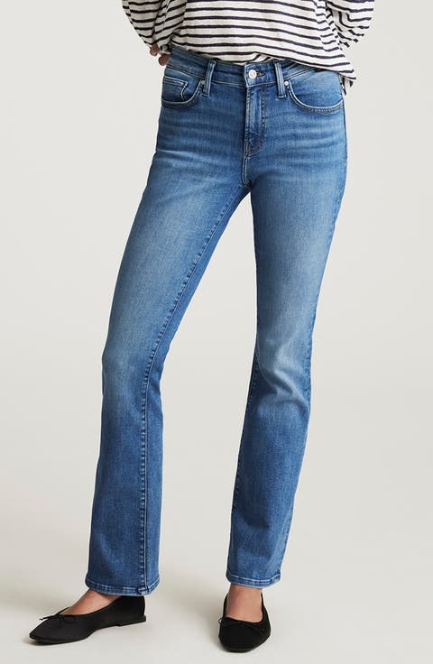 Molly Mid Rise Bootcut Jeans (Mid Brushed Flex Blue)