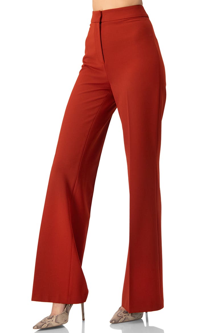 Semi-Flared Trousers, Alternate, color, Chedron