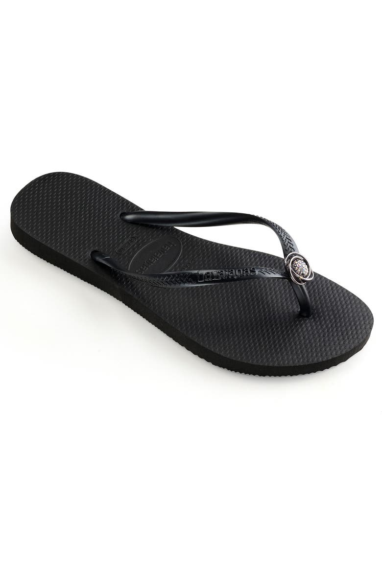 Havaianas Slim Crystal Rings Flip Flop, Alternate, color,