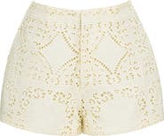 HOUSE OF CB Eman Broderie Anglaise Cotton Shorts