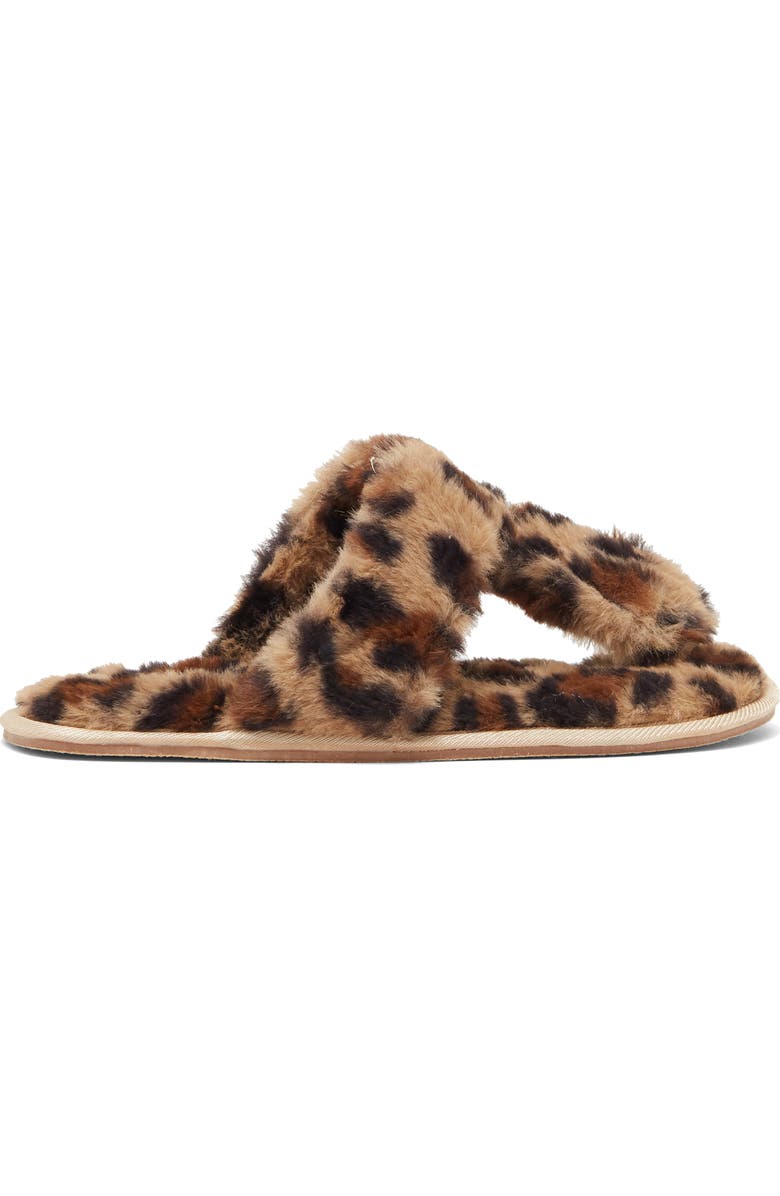 NORDSTROM RACK Rue Faux Fur Thong Slipper, Alternate, color,