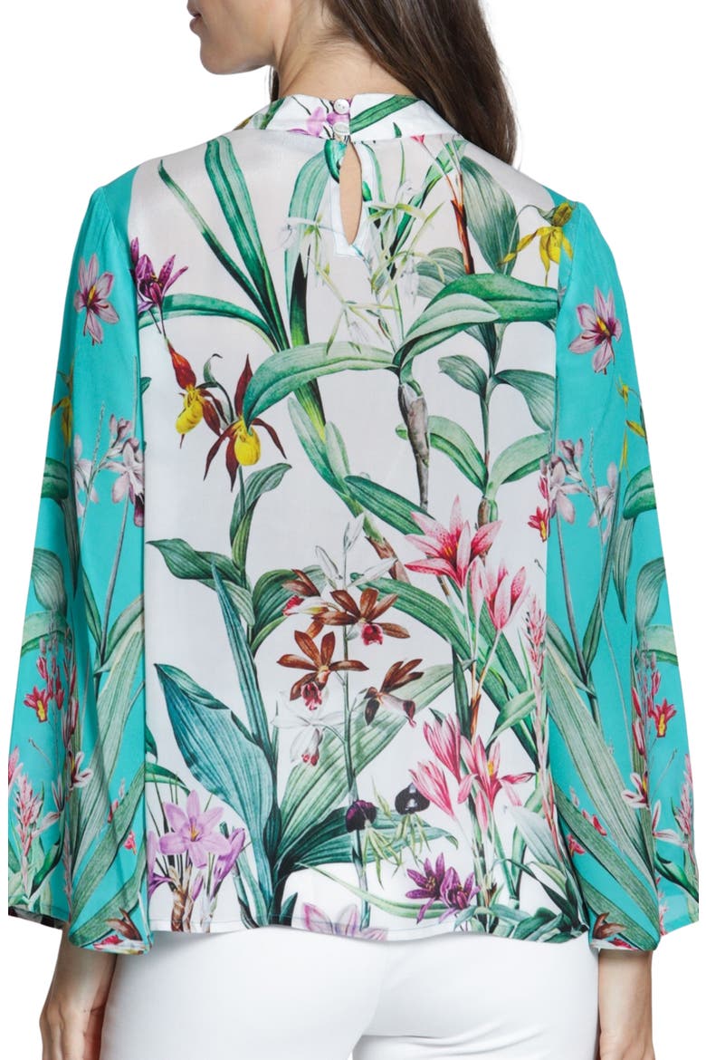 Floral Top, Alternate, color, TURQUOISE MULTI