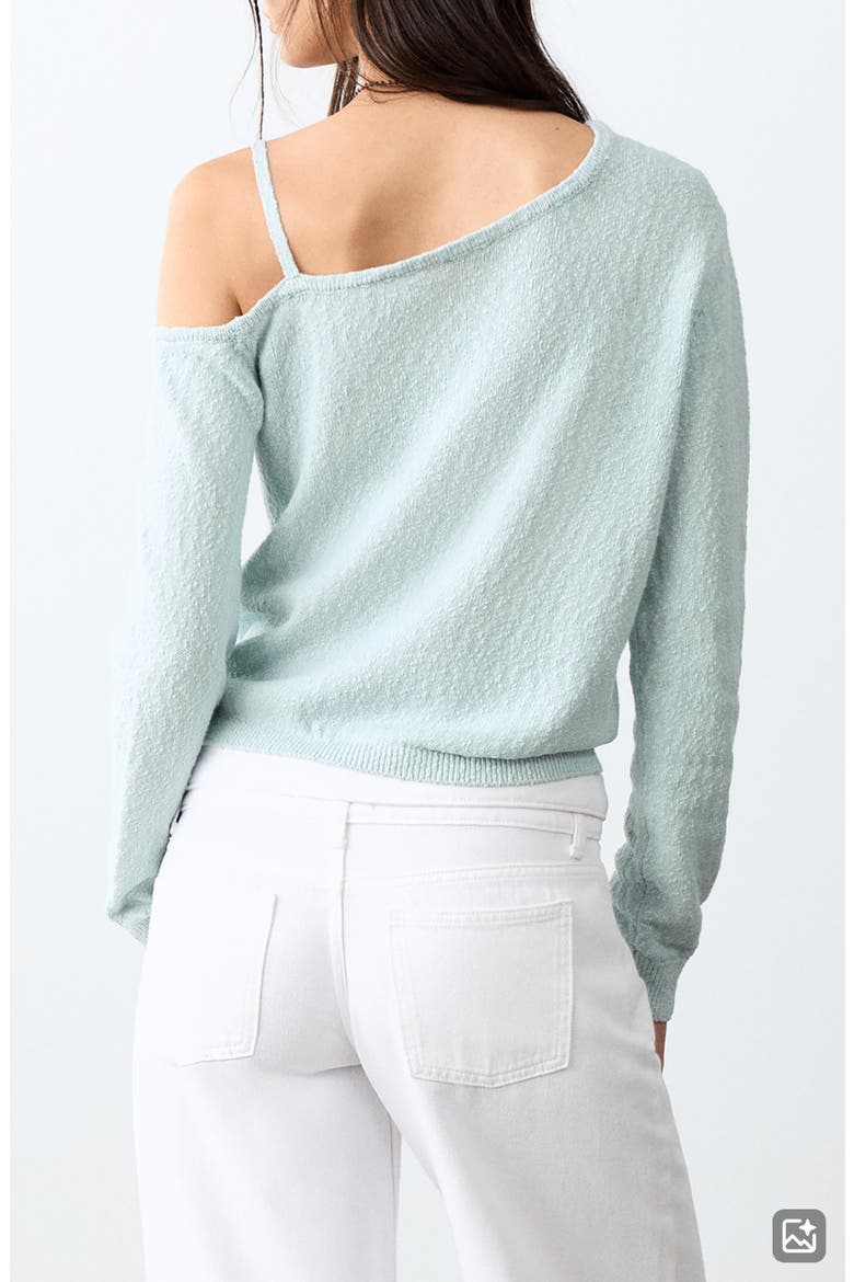 Cold Shoulder Sweater, Alternate, color, SKY BLUE