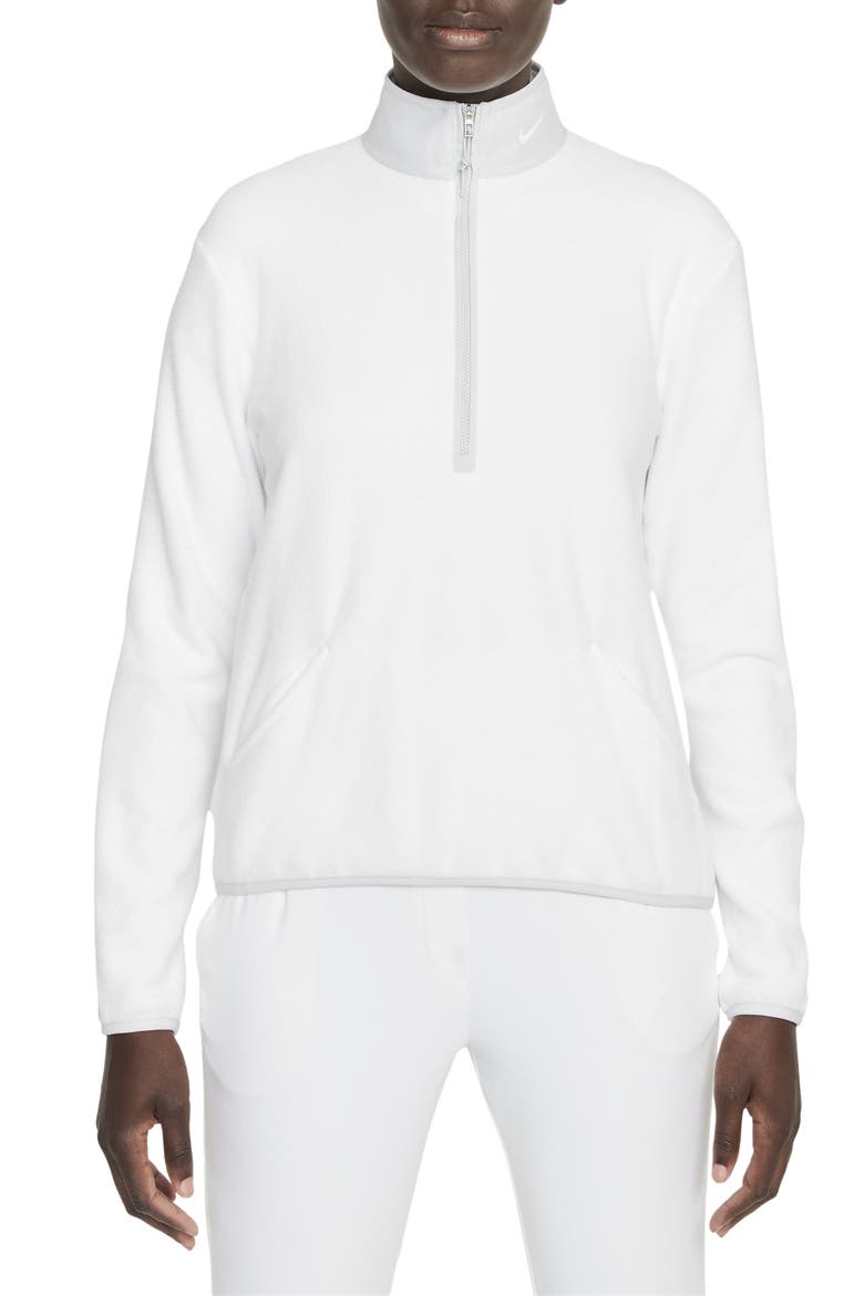 ThermaFIT Victory Half-Zip Golf Top, Main, color, 100 WHITE/PHOTON DUST/WHITE