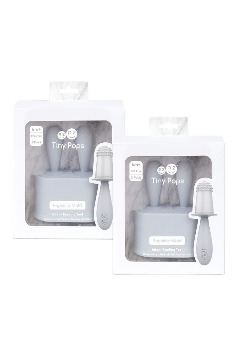 Tiny Pops 2-Pack Silicone Ice Pop Molds, Alternate, color, PEWTER