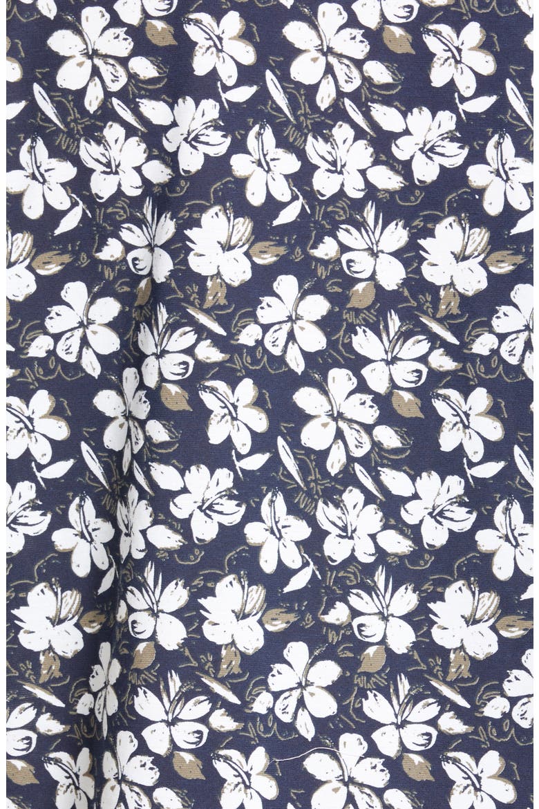 Pico Floral Polo, Alternate, color, OCEAN