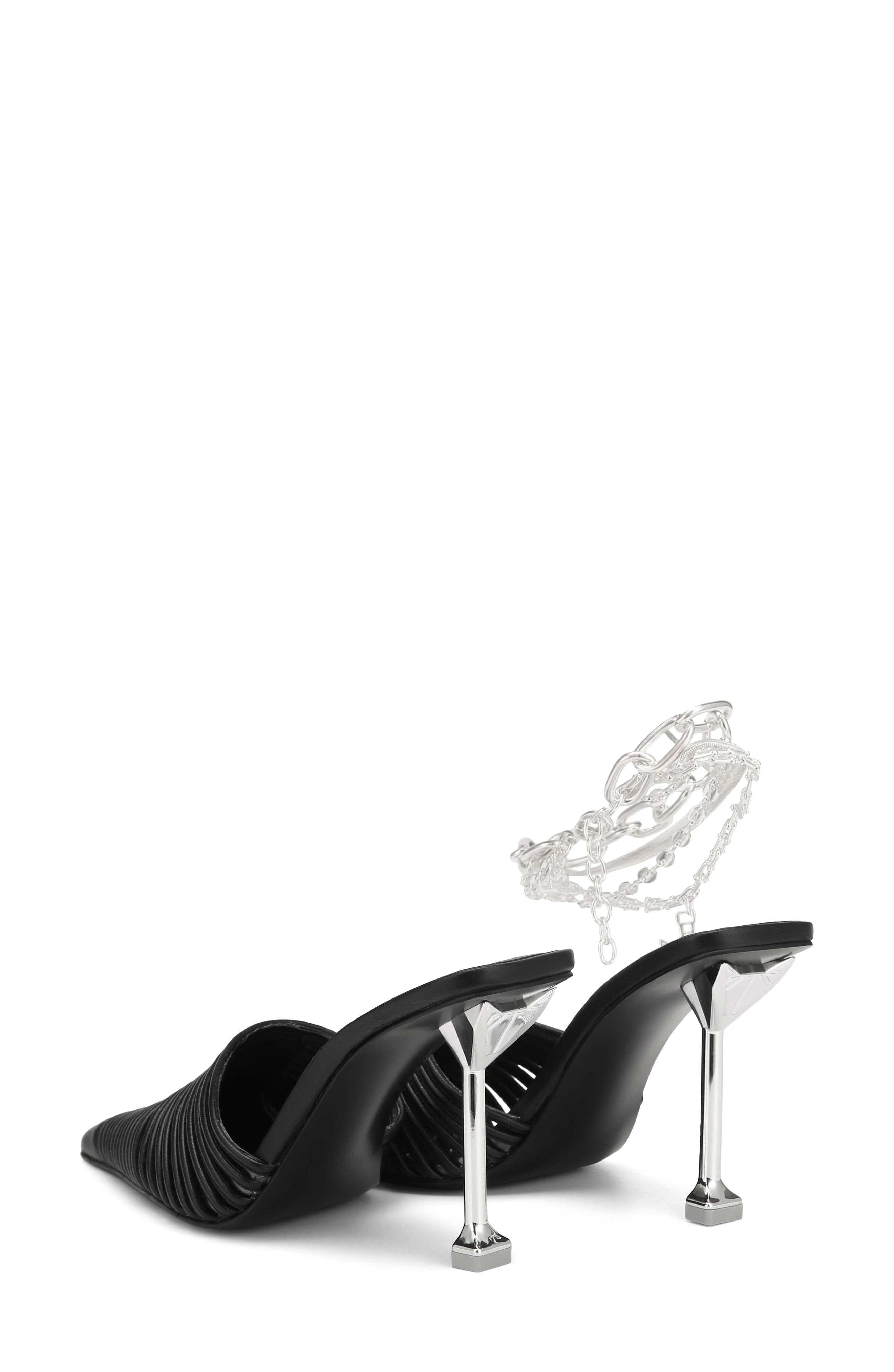 Naked Wolfe Chromed Pointed Toe Mule, Alternate, color, 