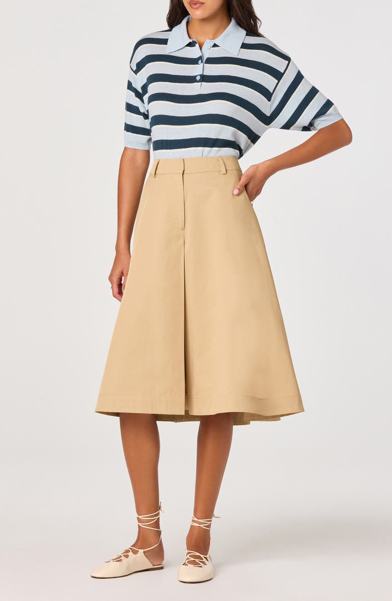 ASTR the Label Scottie Stripe Knit Polo, Alternate, color, Blue Stripe