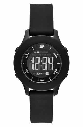 Rosencrans Digital Silicone Strap Watch, 37mm