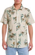 Quiksilver Costal Flora Classic Fit Floal Short Sleeve Cotton Button-Up Shirt