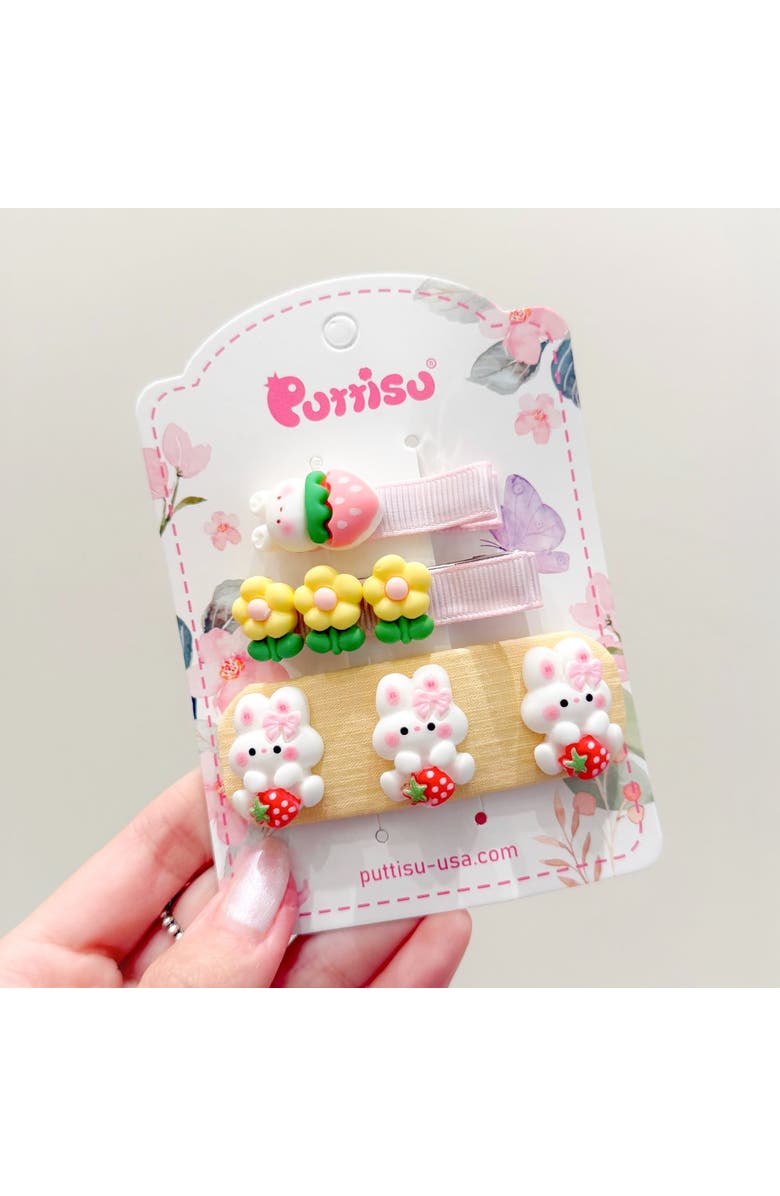 Puttisu Honey Blossom Garden Hair Clip Set of 5, Alternate, color, Yellow