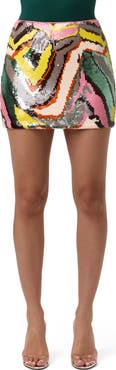 Naked Wardrobe Sequin Miniskirt
