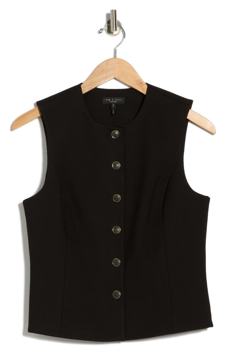rag & bone Iris Ponte Vest, Main, color, Black