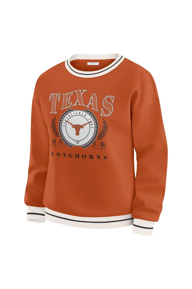 Women's WEAR by Erin Andrews Texas Orange Texas Longhorns Seal Sweatshirt, Alternate, color, Burnt Orange
