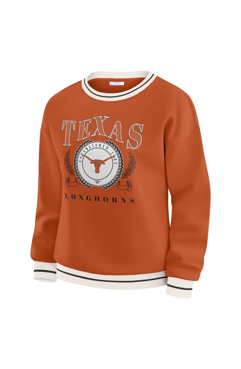 WEAR by Erin Andrews Women's WEAR by Erin Andrews Texas Orange Texas Longhorns Seal Sweatshirt, Alternate, color, Burnt Orange