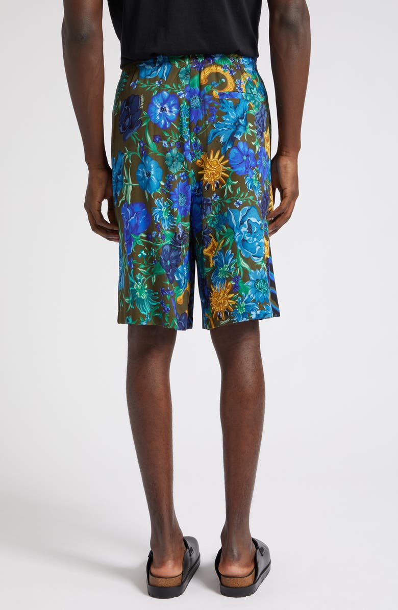 Versace Zebra Print Shorts, Alternate, color, Khaki Multicolor