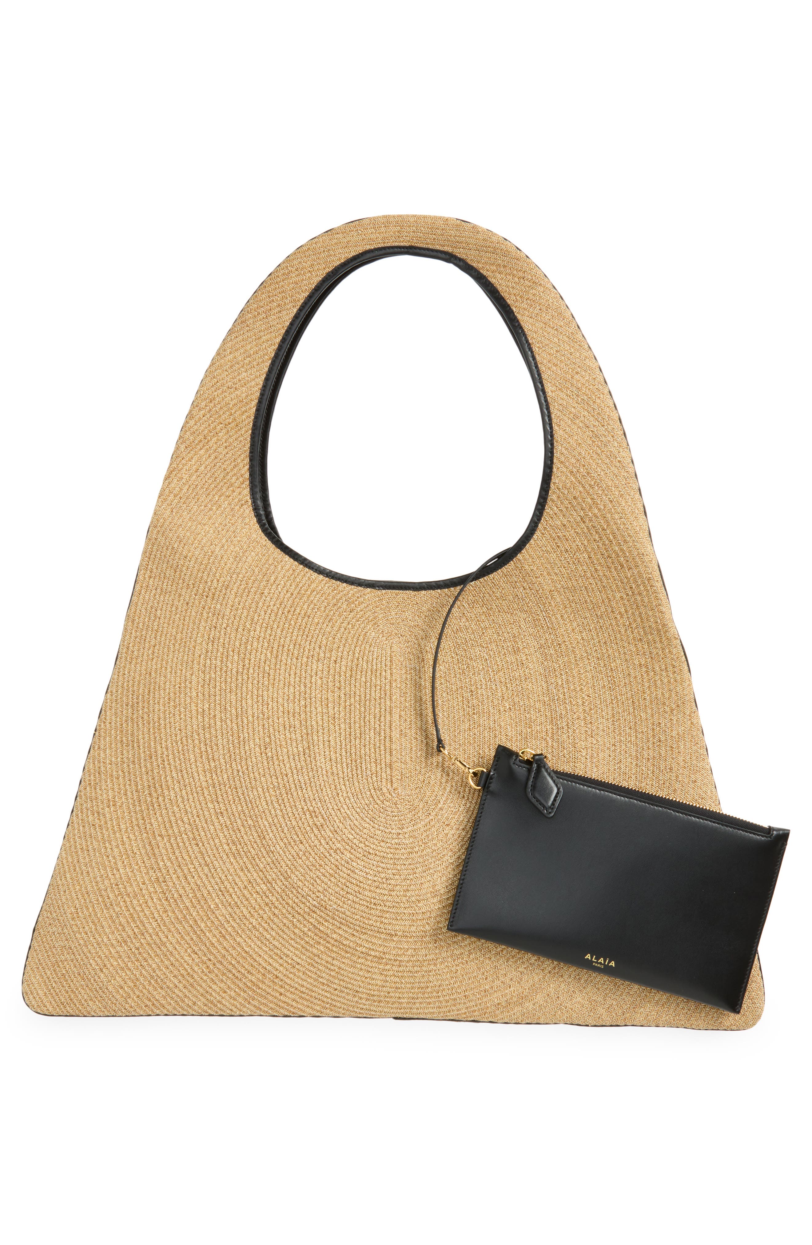 One Piece Woven Straw Hobo Bag, Alternate, color, NATUREL 113