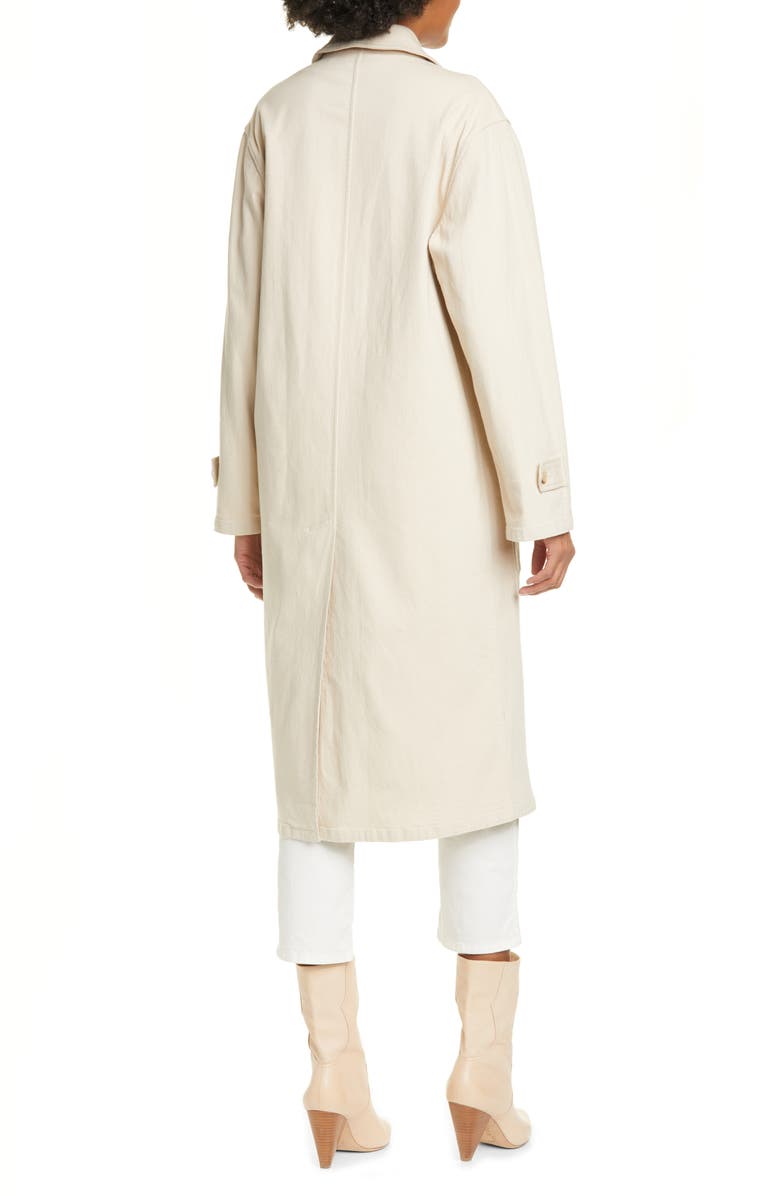 Nili Lotan Samuel Stretch Canvas Duster Coat, Alternate, color, 