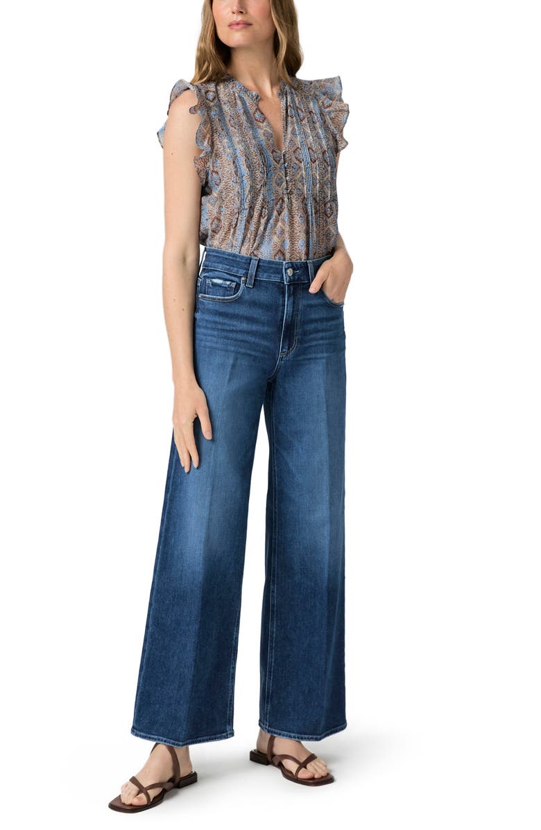 PAIGE Anessa High Waist Wide Leg Jeans, Alternate, color, Dresden
