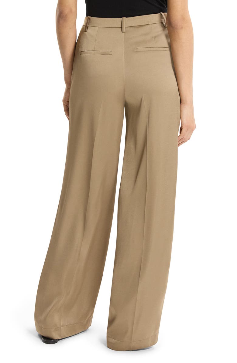 Theory Relaxed Satin Pants, Alternate, color, Mocha Taupe