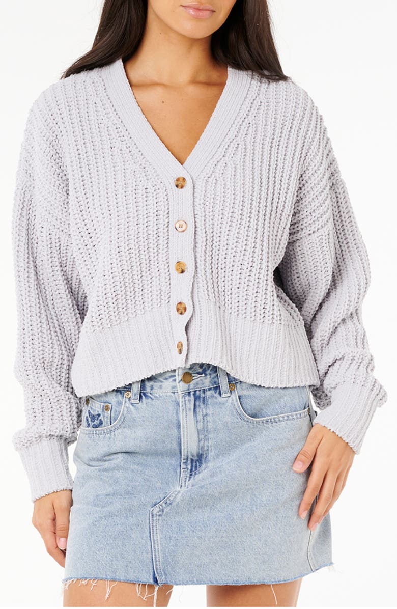 Rip Curl Neon Isles Cardigan, Main, color, Grey