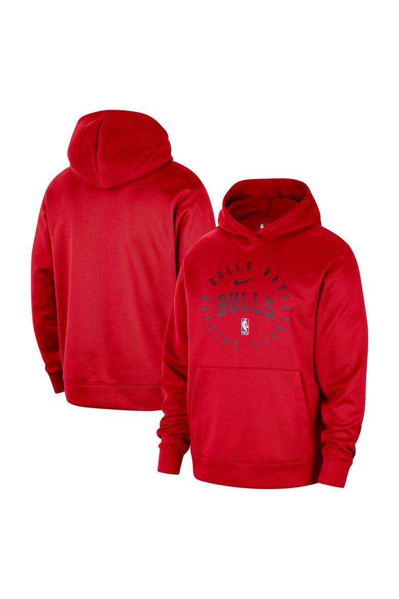 Men's Nike Red Chicago Bulls 2024/25 Spotlight On-Court Practice Performance Pullover Hoodie, Alternate, color, Red