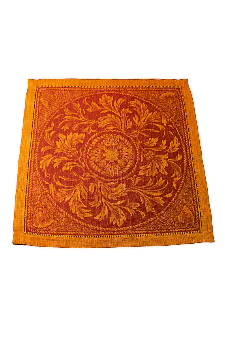 FRENCH HOME Linen Renaissance Napkins - Warm Sienna and Saffron - Set of 6, Main, color, Yellow