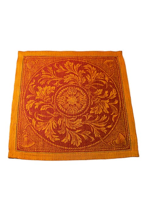 Linen Renaissance Napkins - Warm Sienna and Saffron - Set of 6