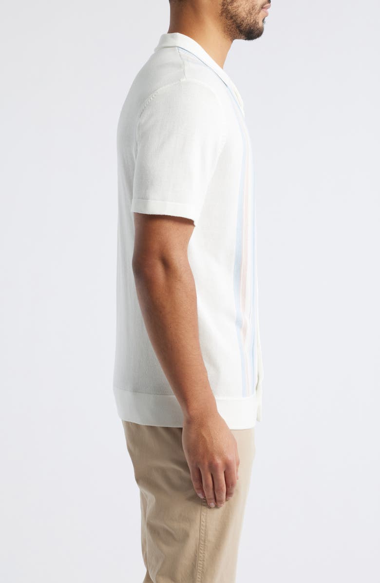 Rails Silas Stripe Knit Cotton Blend Camp Shirt, Alternate, color, 