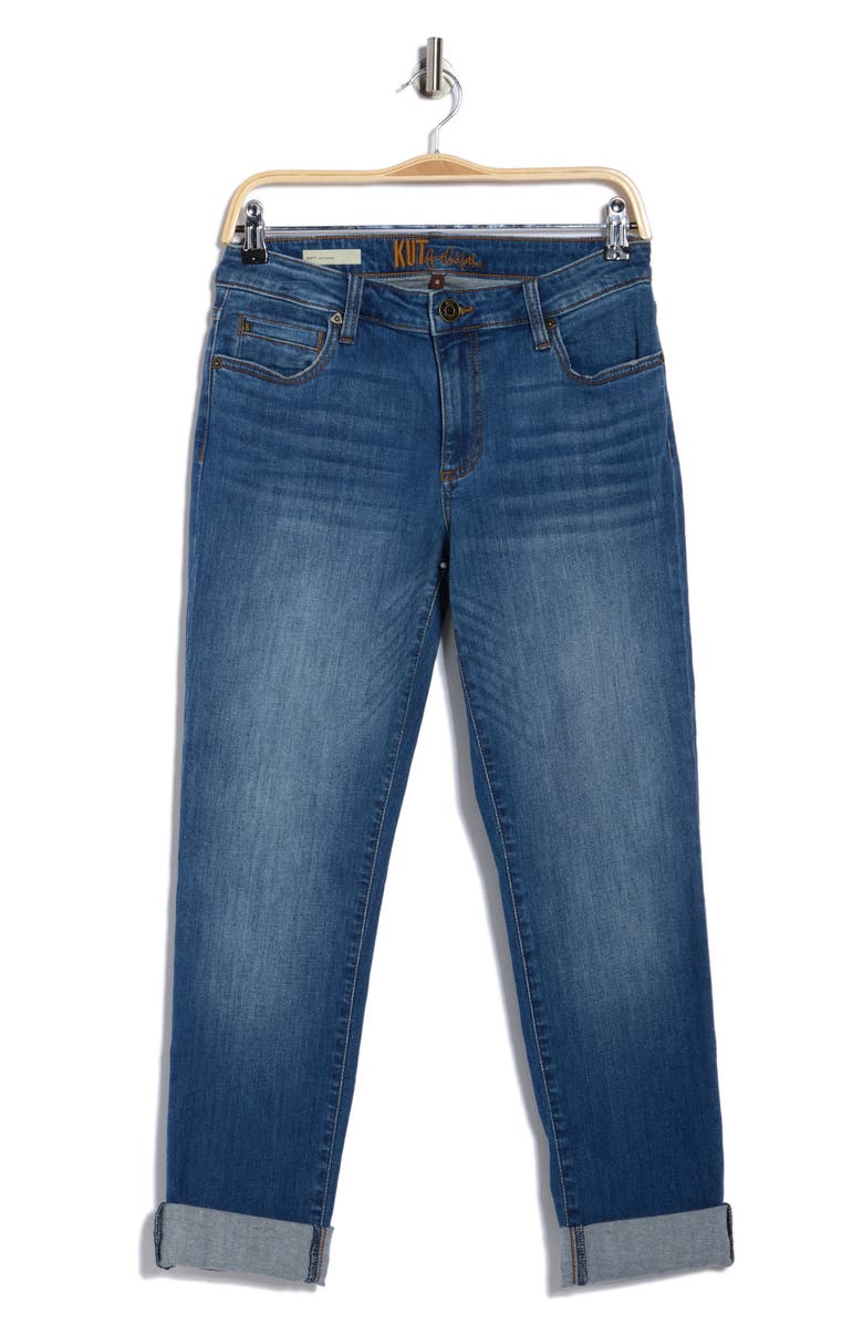 KUT from the Kloth Katy Cuffed Boyfriend Jeans, Alternate, color, Field Rush