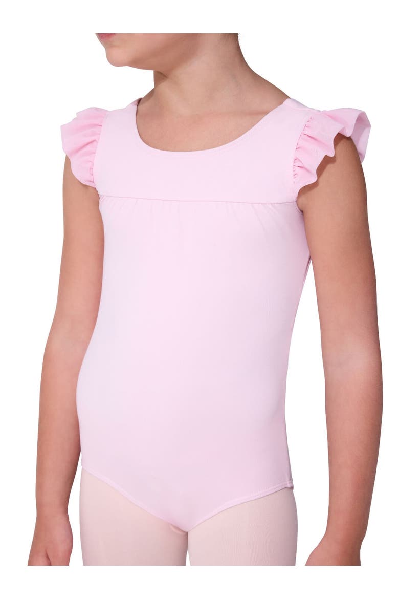 Sheer Ruffles Leotard, Alternate, color, Bright Pink
